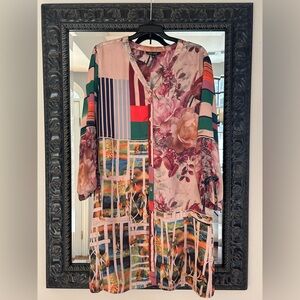 EUC John Mark Multi-Print Silky Tunic